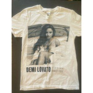 Demi Lovato XS Tell Me You Love Me tour concert shirt bed bra white 2018 Tshirt